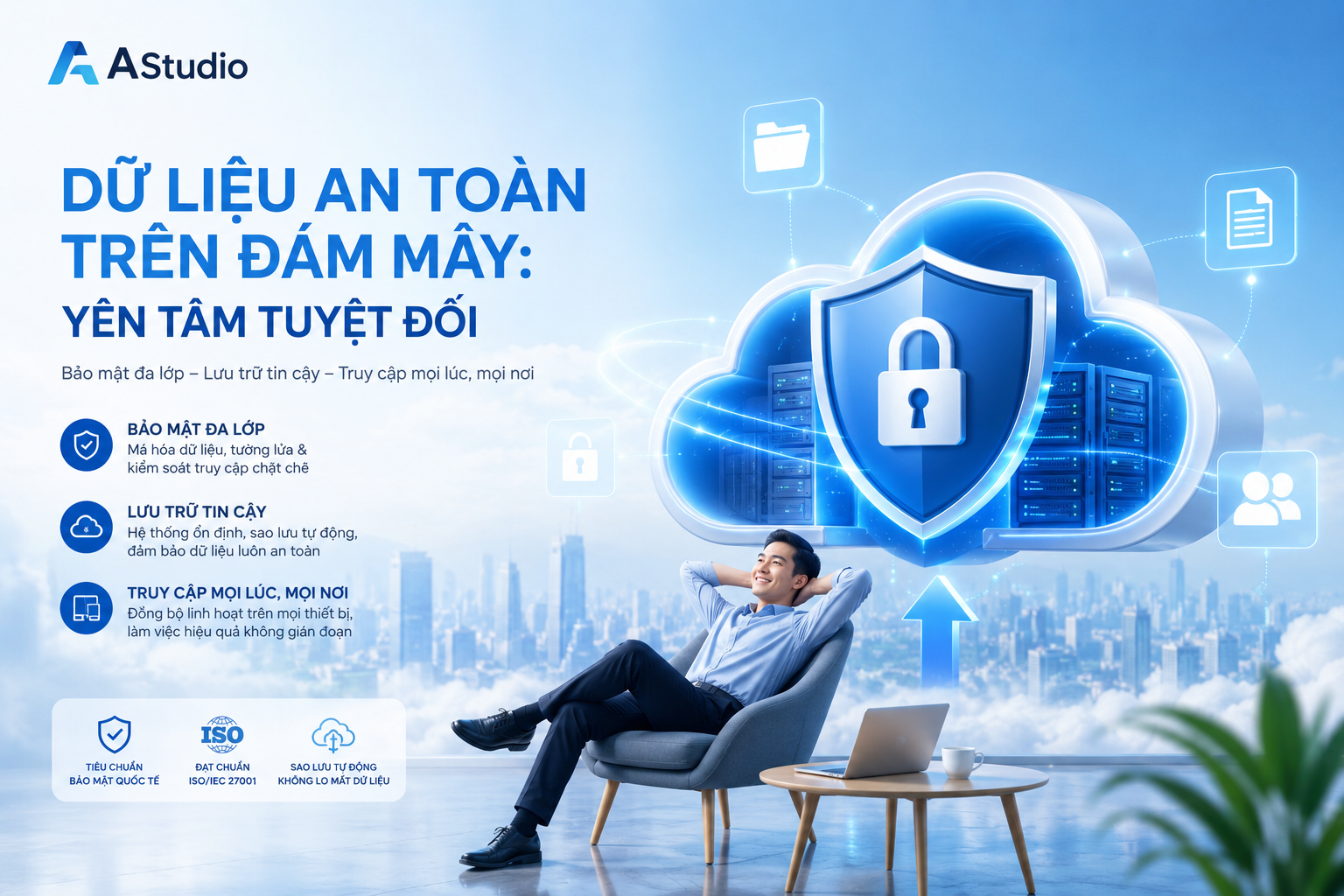 Dữ liệu an toàn trên đám mây: Yên tâm tuyệt đối với AStudio