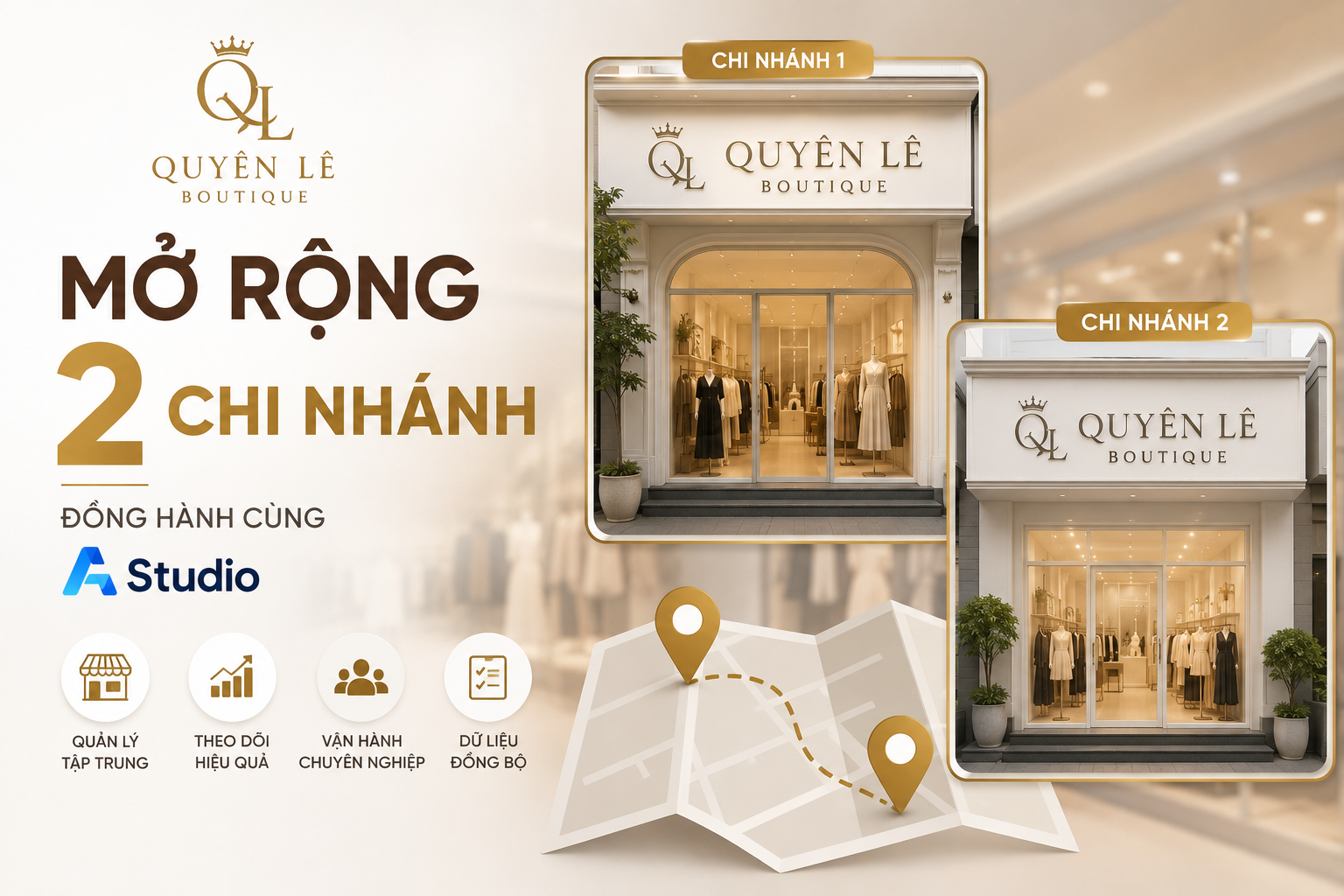 Quyên Lê Boutique mở rộng thành công lên 2 chi nhánh cùng AStudio