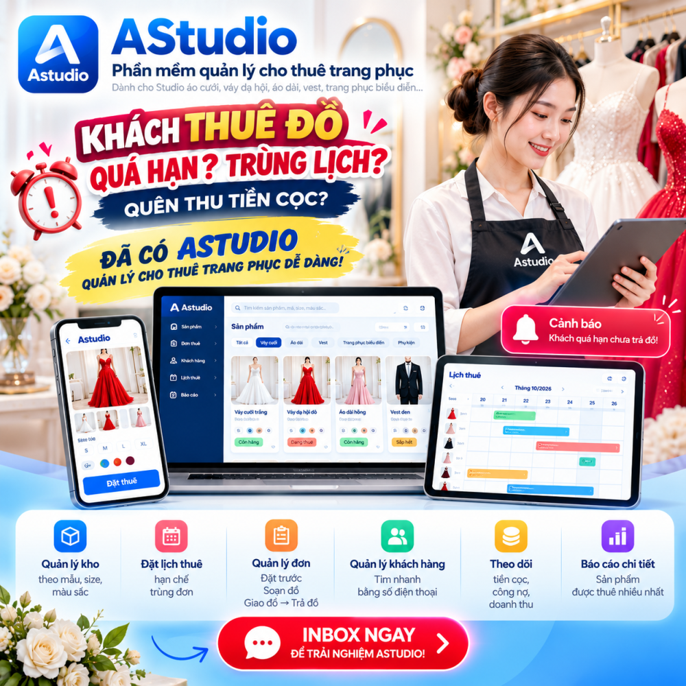 1 Bộ Váy – 2 Khách Đặt Cùng Ngày? Đừng Để Trùng Lịch Thuê Khiến Studio Mất Khách!